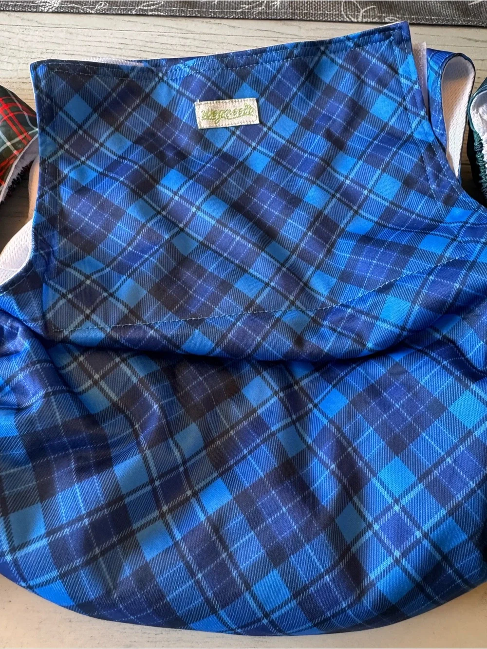 Trio of plaid waterproof dog diaper covers! New!